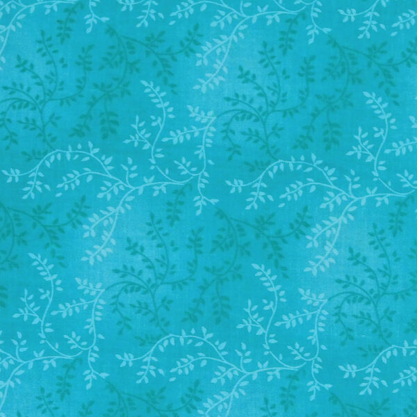 Quilting Patchwork Fabric Sewing Aqua Vines Wide Backing 270x50cm