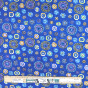 Quilting Patchwork Sewing Fabric Aboriginal Circles 50x55cm FQ Material