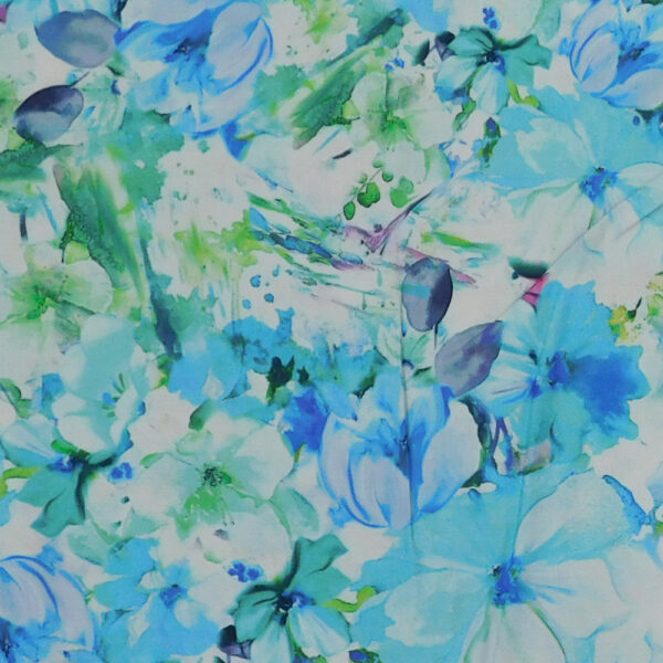 Quilting Patchwork Fabric Sewing Blue Floral Wide Backing 270x50cm