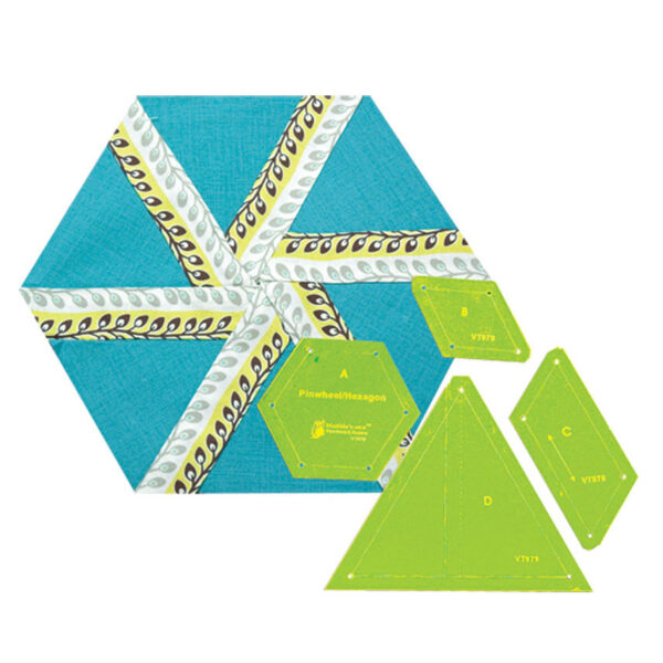 Quilting Patchwork Sewing Template Whirligig Hexagon Matildas Own