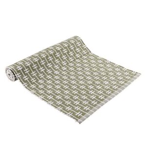 French Country Eco Eden Ribbed Table Runner Sage 33x150cm