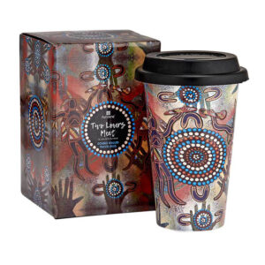 Ashdene Travel Tea Coffee Mug Cup Aboriginal Two Lovers Meet