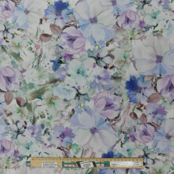 Quilting Patchwork Sewing Fabric Floral Arabesque Lavender 50x55cm FQ