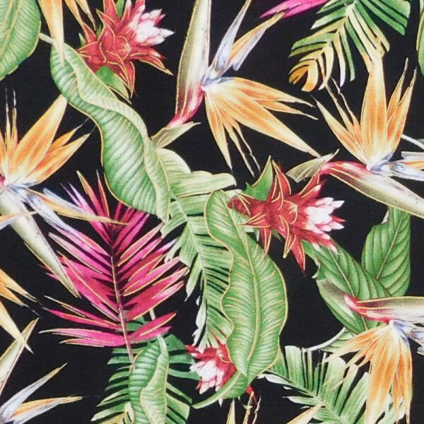 Quilting Patchwork Sewing Fabric Bird of Paradise Flowers 50x55cm FQ