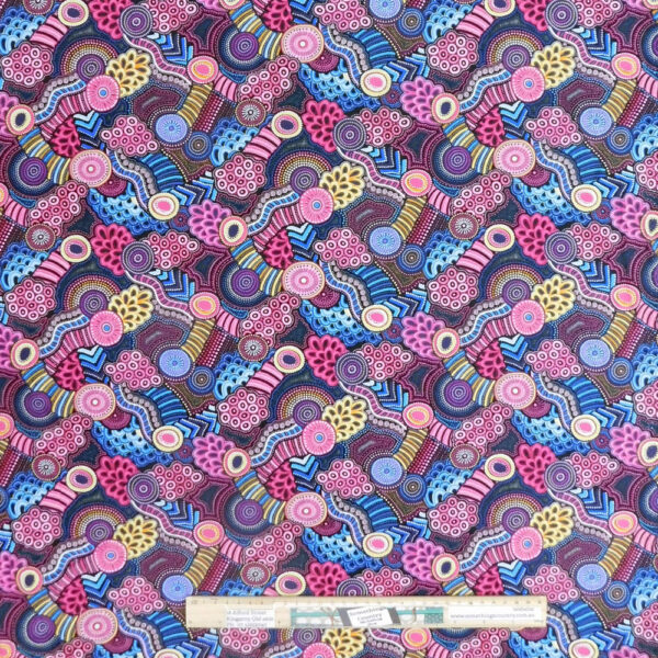 Quilting Patchwork Sewing Fabric Gondwana Pink 50x55cm FQ