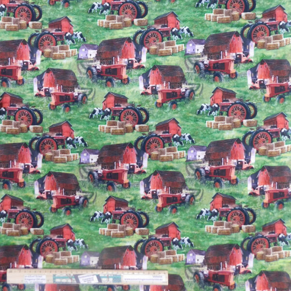 Quilting Patchwork Sewing Fabric Country Home Tractor 50x55cm FQ