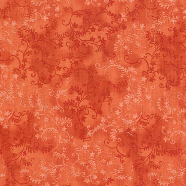 Quilting Patchwork Sewing Fabric Mystic Vine Tangerine 50x55cm FQ