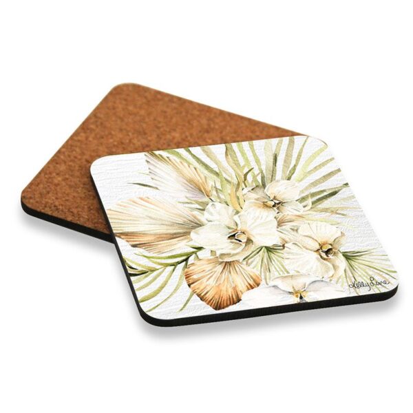 Kitchen Cork Backed Placemats AND Coasters Palomino Orchid Set 6