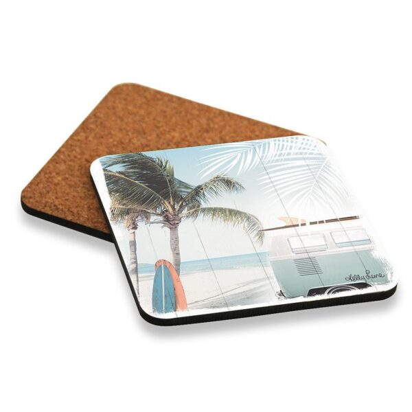 Kitchen Cork Backed Placemats AND Coasters Wanderlust Palm Set 6