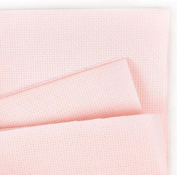 Cross Stitch Aida Cloth 14 Count Zweigart Baby Pink Size 48x53cm X Stitch Fabric