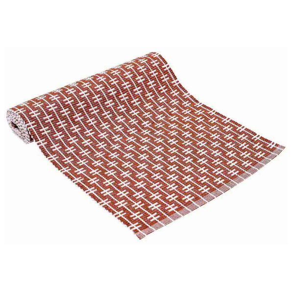 French Country Eco Eden Ribbed Table Runner Terracotta 33x150cm