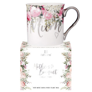 Elegant Kitchen Tea Coffee Mothers Bouquet Mug Cup with Giftbox