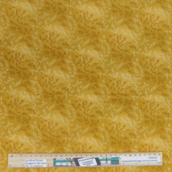 Quilting Patchwork Fabric Sewing Mustard Vine Backing 270x50cm