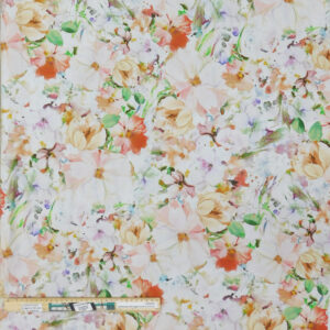 Quilting Patchwork Fabric Sewing Apricot Floral Arabesque Backing 270x50cm