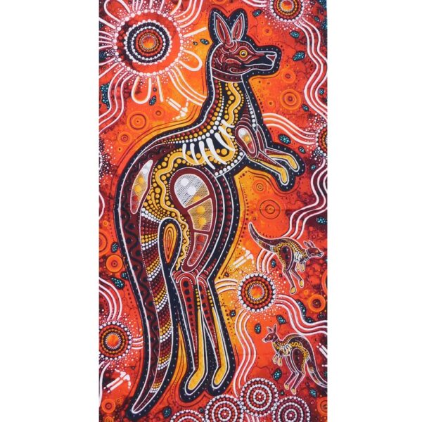 Patchwork Quilting Sewing Fabric Kangaroo Dreaming Panel 57x110cm