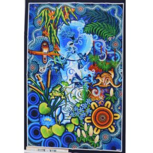 Patchwork Quilting Sewing Fabric Woman of the Bush Panel 74x110cm
