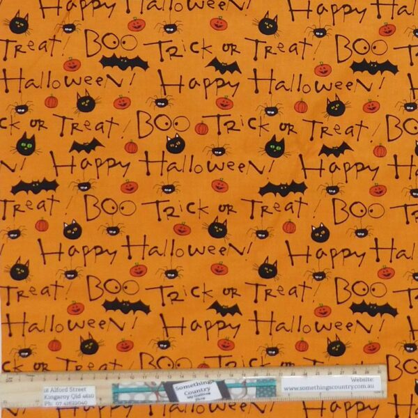 Quilting Patchwork Sewing Fabric Trick or Treat 50x55cm FQ