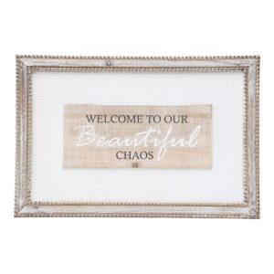 Country Farmhouse Sign Welcome to Chaos Framed Wall Art