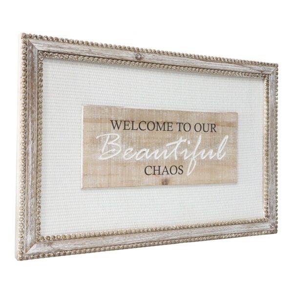 Country Farmhouse Sign Welcome to Chaos Framed Wall Art