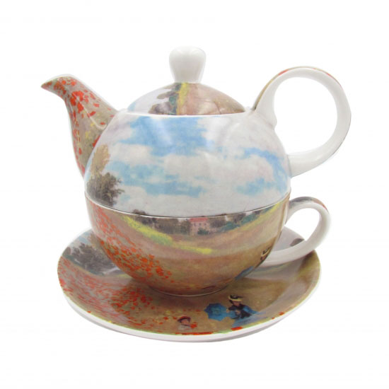 Elegant Kitchen Teapot Claude Monet Poppies Tea for One Giftboxed