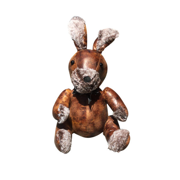 Country Leather Look Weighted Richard the Rabbit Door Stopper