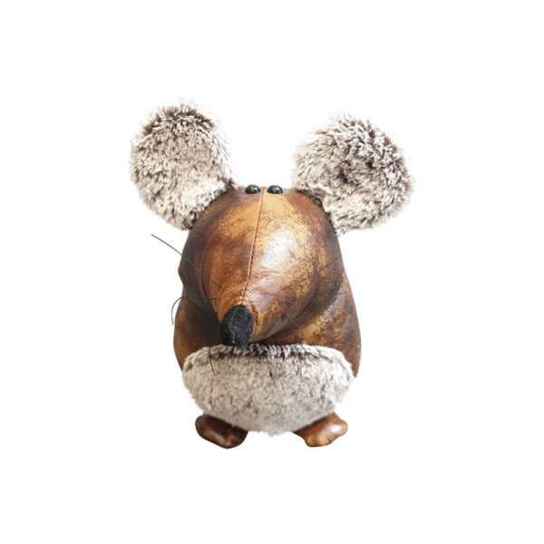 Country Leather Look Weighted Manny the Mouse Door Stopper