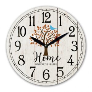Clock Wall French Country Home Tree White Clocks 29cm