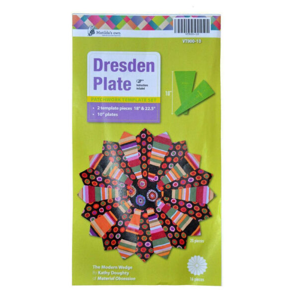 Quilting Patchwork Sewing Template Dresden Plate 10" Matilda's Own