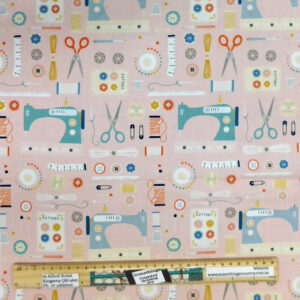 Quilting Patchwork Fabric Kitchen Sewing Pink Allover 50x55cm FQ
