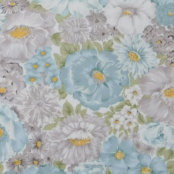 Quilting Patchwork Fabric Sanctuary Blue Floral Allover 50x55cm FQ