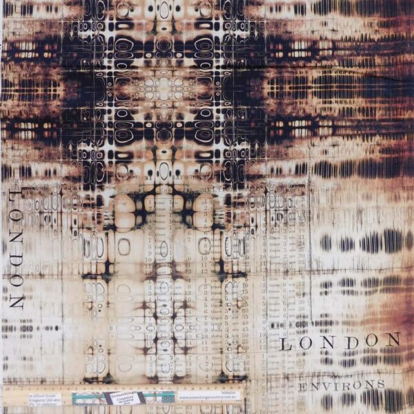 Quilting Patchwork Fabric Tim Holtz Abandoned Gridlock Allover 50x55cm FQ