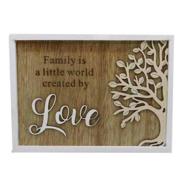 Country Rustic Wooden Sign Hanging Family is Love