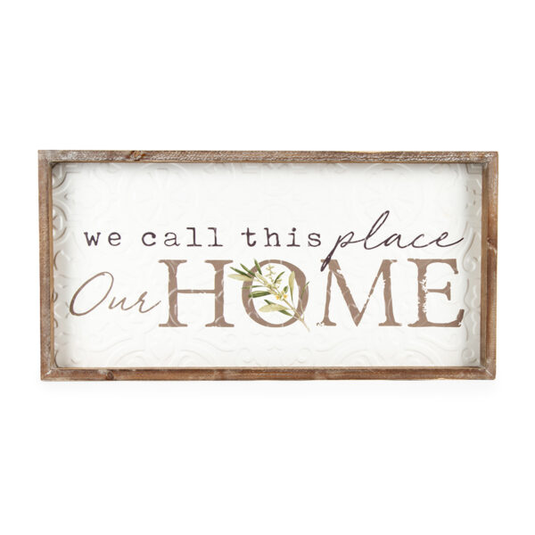Country Farmhouse Sign Call This Place Our Home Metal Framed Wall Art