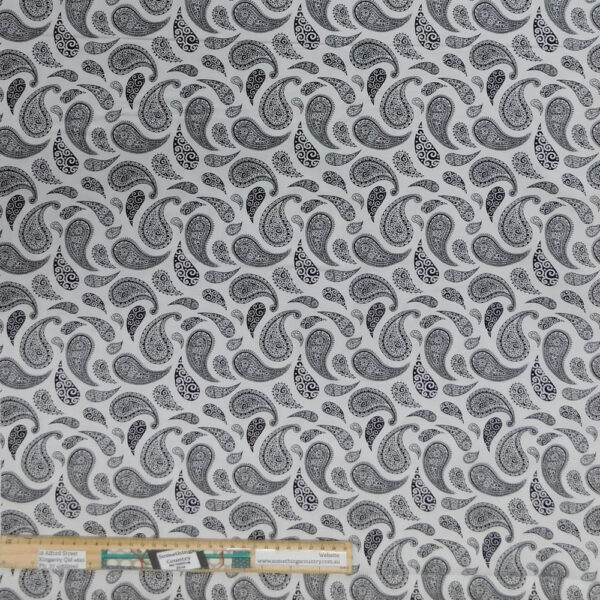 Quilting Patchwork Sewing Fabric Morning Paisley White 50x55cm FQ