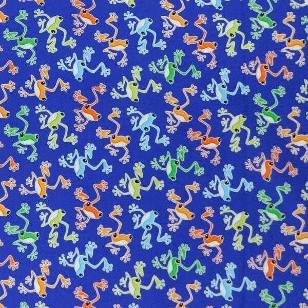 Quilting Patchwork Fabric Toadally Cool Frogs Allover 50x55cm FQ