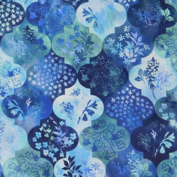 Quilting Patchwork Sewing Fabric Blue Haven 50x55cm FQ