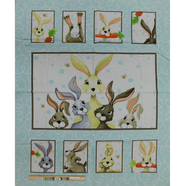 Patchwork Quilting Harold the Hare Nursery Panel 90x110cm Fabric