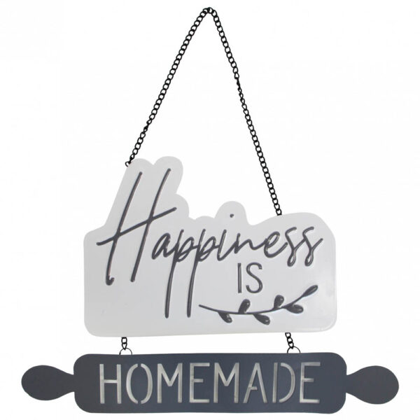Country Metal Tin Sign Wall Art Happiness is Homemade Hanging