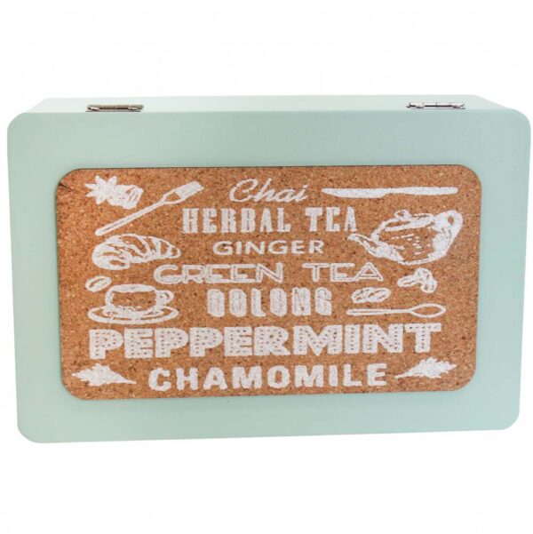 French Country Tea Bag Box Rectangle Varieties Blue Teabag Holder