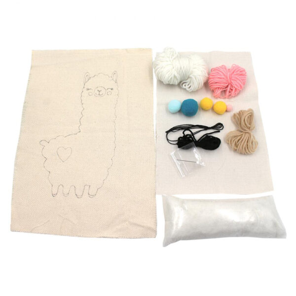 Birch Punch Needle Kit Kids Beginner 3D Llama Inc Threads 13x26cm