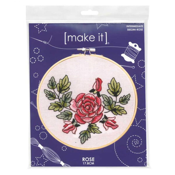 Make It Printed Embroidery Rose Hand Stitching Kit