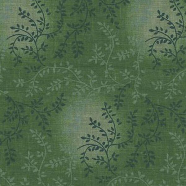 Quilting Patchwork Fabric Sewing Mid Green Vines Wide Backing 270x50cm