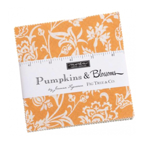 Moda Quilting Charm Pack Pumpkins & Blossoms 5 Inch Sewing Fabrics