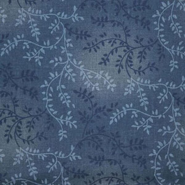 Quilting Patchwork Fabric Sewing Steele Blue Vines Wide Backing 270x50cm