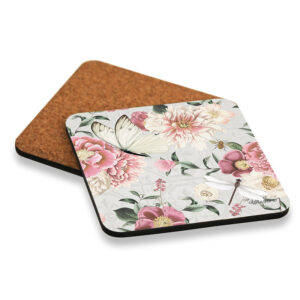 Kitchen Cork Backed Placemats AND Coasters Vintage Floral Set 6