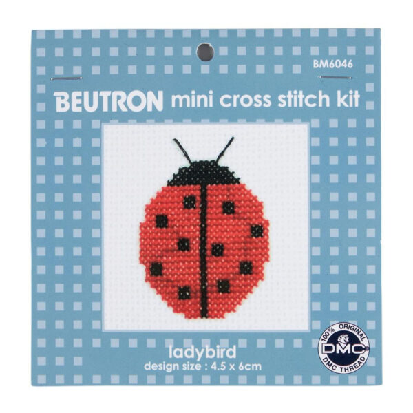 BEUTRON Cross Stitch Kit For Beginner Ladybug 6x6cm