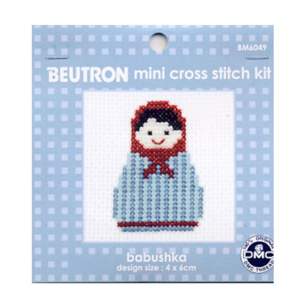 BEUTRON Cross Stitch Kit For Beginner Babushka 6x6cm