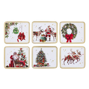 Kitchen Cork Backed Placemats AND Coasters Magic of Christmas Set 6