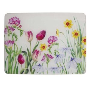 Ashdene Kitchen GLASS Floral Symphony Surface Saver Board