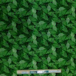 Quilting Patchwork Sewing Fabric Foliage Leaves Dark Green 50x55cm FQ